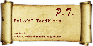 Palkó Terézia névjegykártya